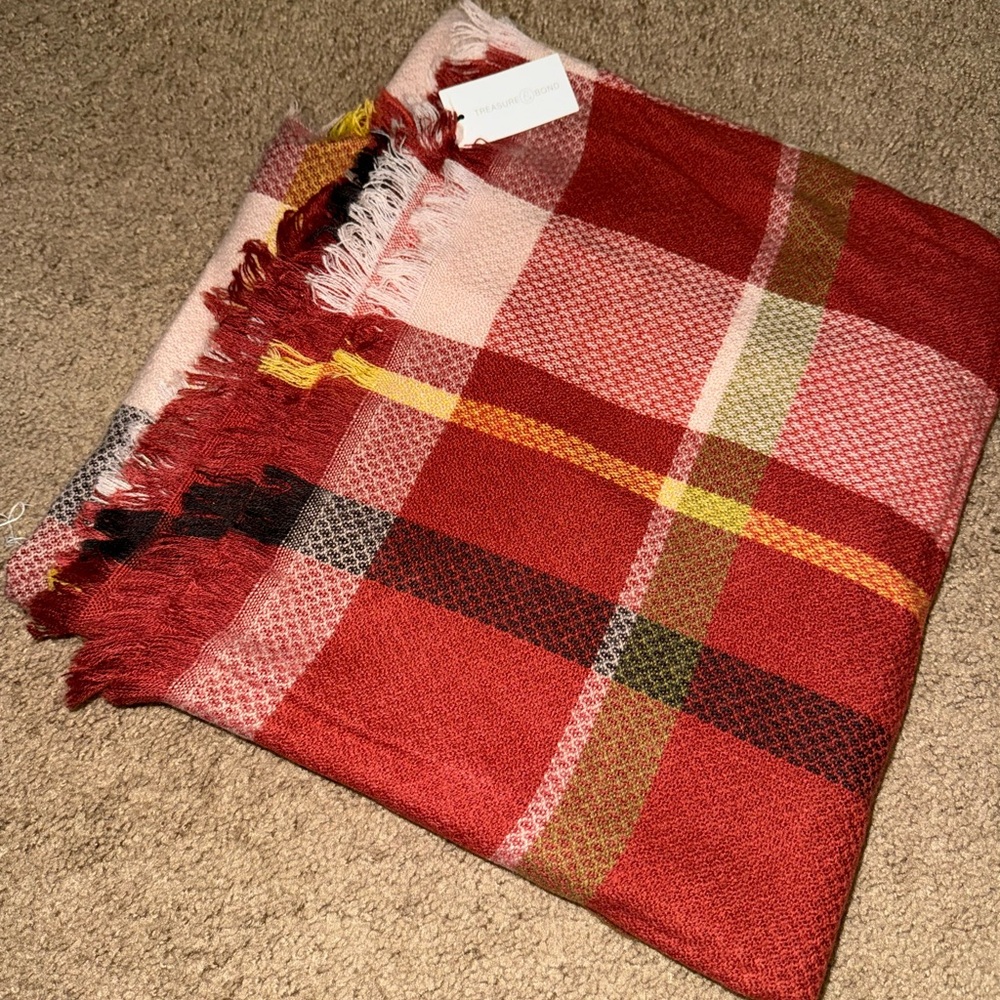 Treasure & Bond Vibrant Red and Yellow Scarf
